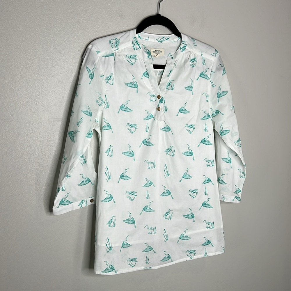 Mountain Warehouse Country to Coast 100% Cotton Crane Bird Print Top size 10 - Picture 3 of 15